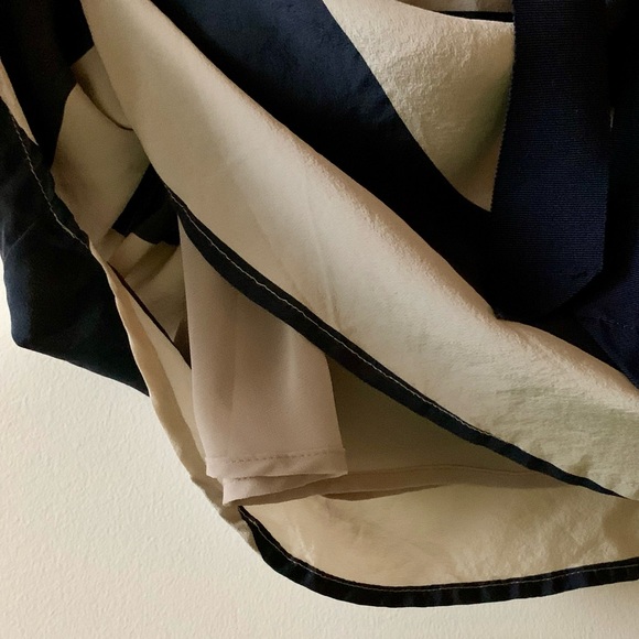 Striped Loose Fit Club Monaco Silk Dress - Picture 4 of 6